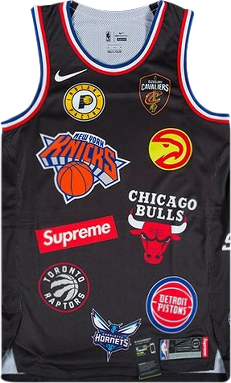 Supreme x Nike x NBA Teams Authentic Jersey 'Black'