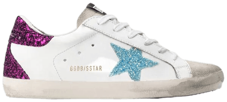 Golden goose purple glitter store