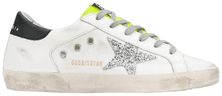 Golden Goose Wmns Superstar White Silver Glitter