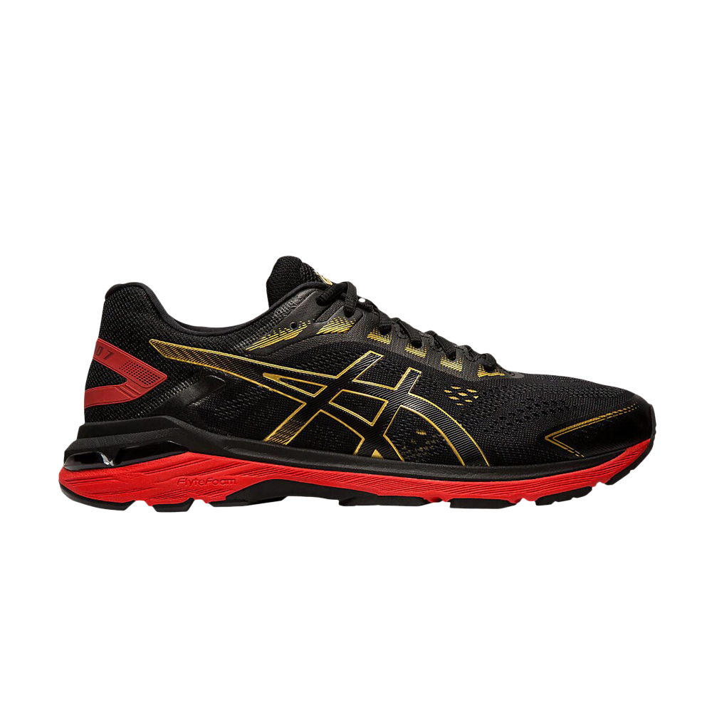 Pre-owned Asics Wmns Gt 2000 7 'black Rich Gold'