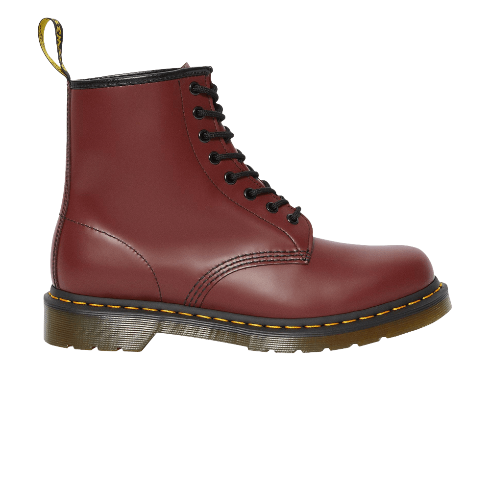 Dr. Martens Men's 1460 8-Eye Smooth Cherry Red Ankle-High Leather Boot - 6M