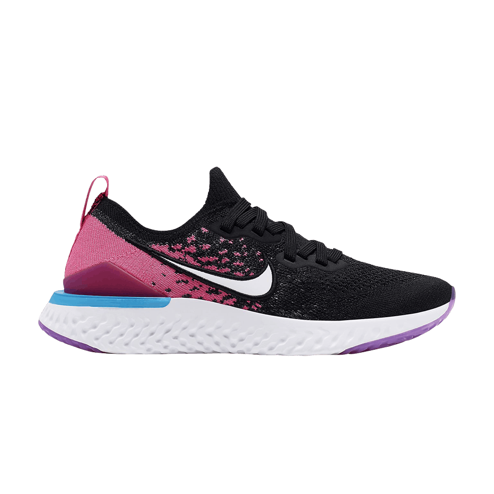 nike epic react flyknit 2 black and pink