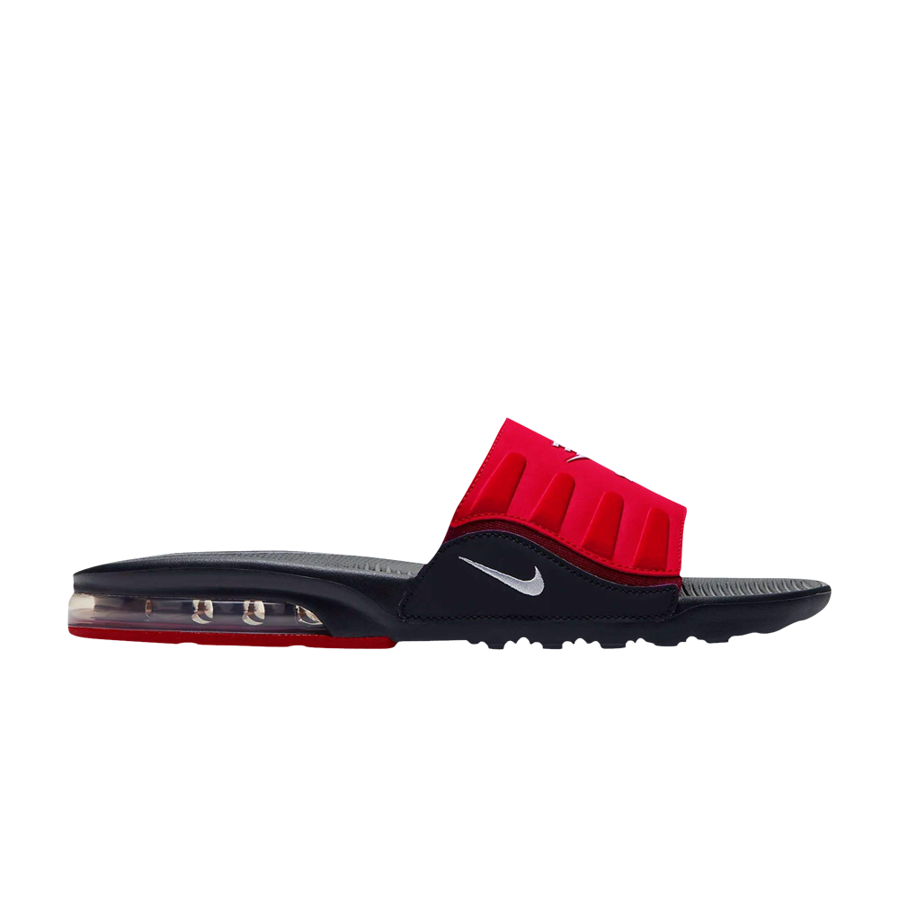 red and black air max slides
