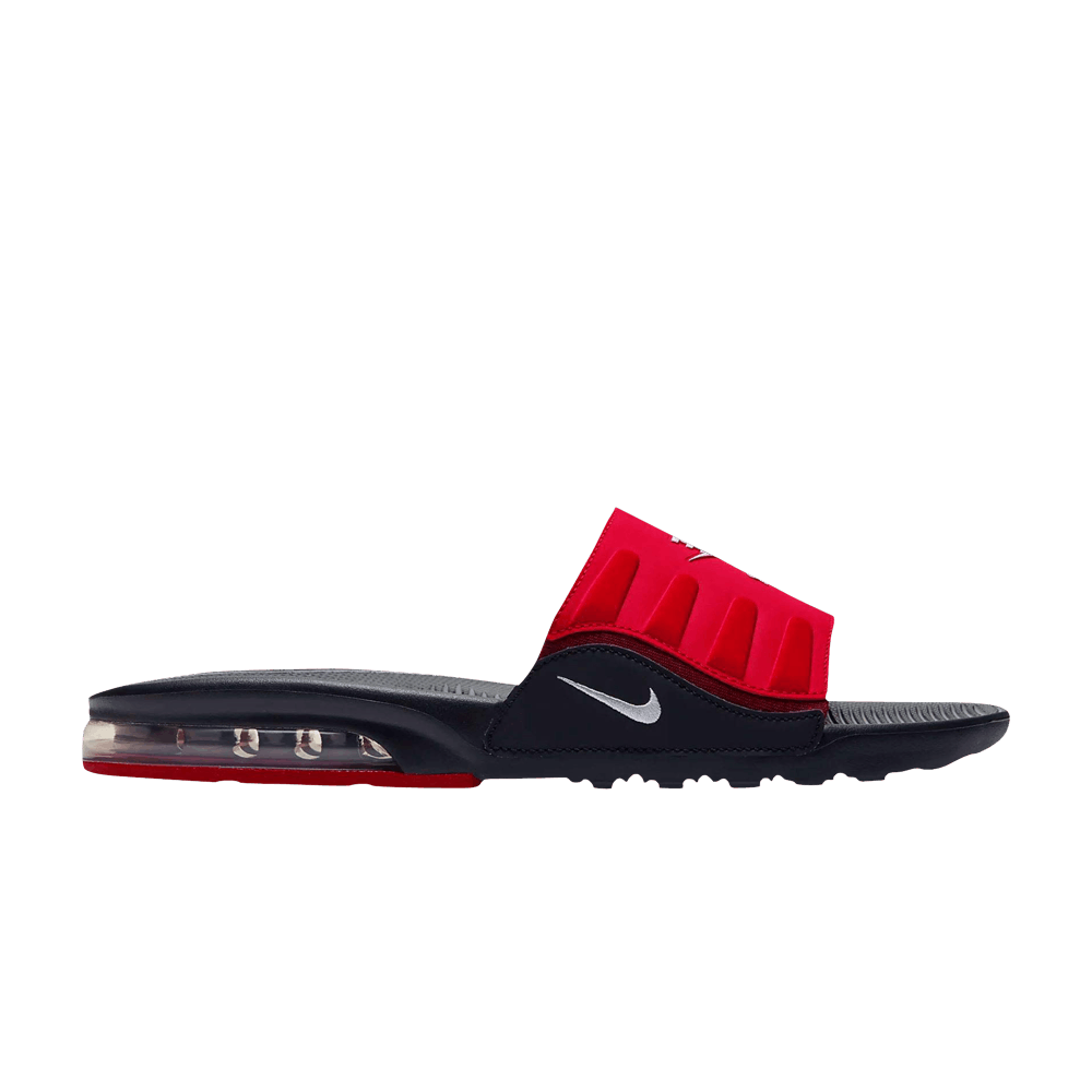 red and black air max slides