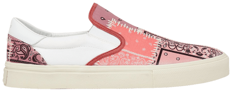 Amiri Reconstructed Bandana Slip On Patchwork   Coral