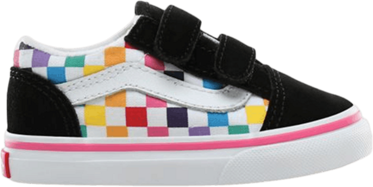 Vans Toddler's Slip-On V - Gradient Rainbow Check Black Gradient Rainbow Check Black / 9T