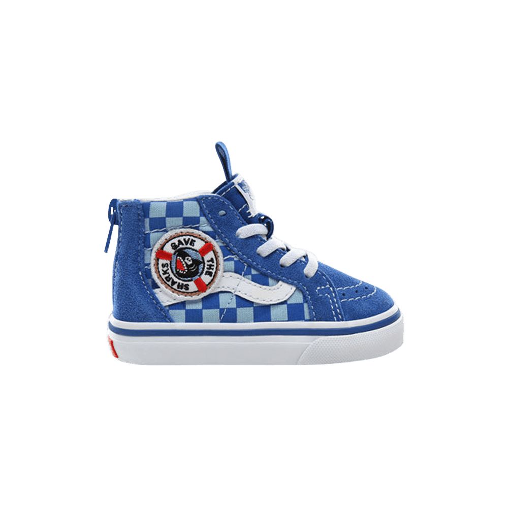 Pre-owned Vans Shark Week X Sk8-hi Zip Toddler 'shark Week' | Blue | Infant Size 4