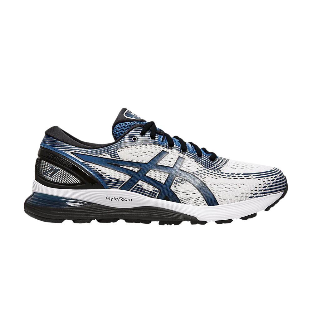 Pre-owned Asics Gel Nimbus 21 'white Deep Sapphire'