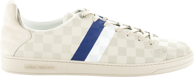 LOUIS VUITTON Damier Azur Front Row Sneaker 40.5 White 1289441