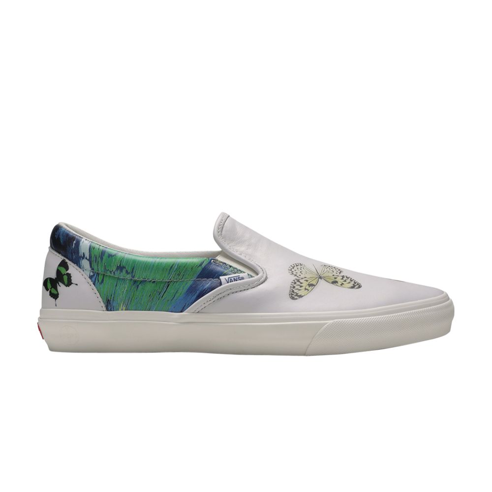 Pre-owned Vans Damien Hirst X Classic Slip-on Vlt Lx 'butterfly' In Cream