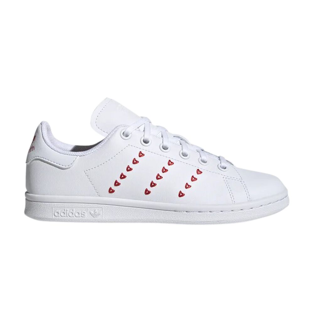 Pre-owned Adidas Originals Adidas Stan Smith J 'heart Valentine's Day' | White | Kid's Size 4.5