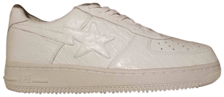 Buy Bapesta Low White Ostrich Sample BPSTA WHT OST GOAT UK