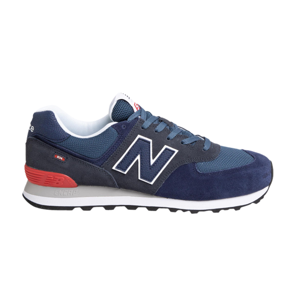 Pre-owned New Balance 574 'navy Black' In Blue