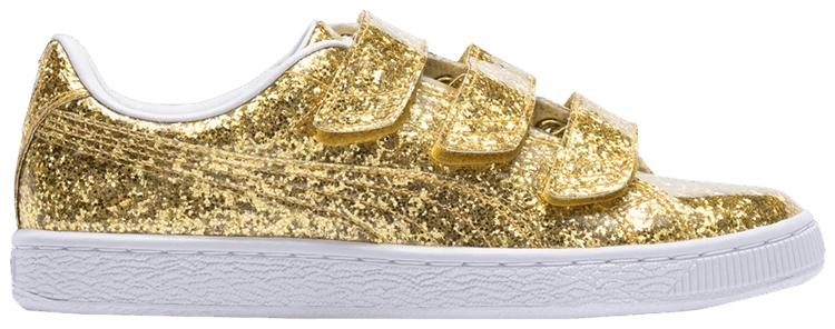 Puma Wmns Basket Strap Glitter Gold