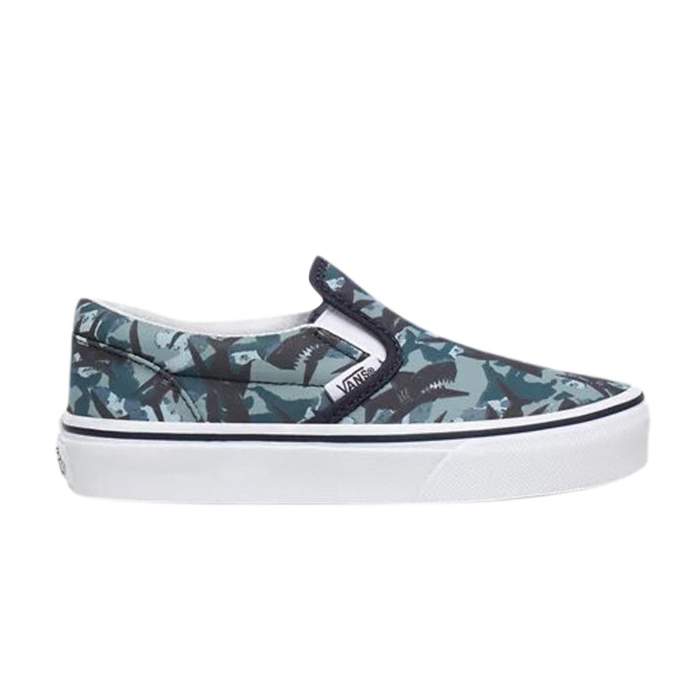 Vans Classic Slip-On Kids 'Animal Camo' | Blue | Kid's Size 7
