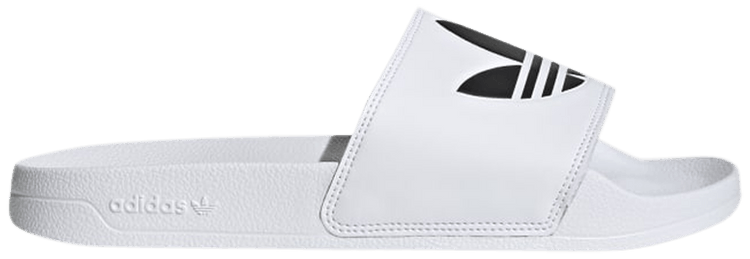 Adidas Adilette Lite Slides Trefoil Logo   Cloud White