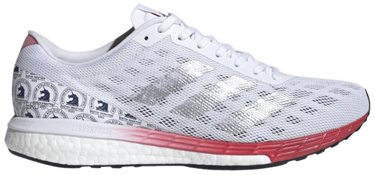 Adidas Wmns Adizero Boston 9 White Silver Scarlet