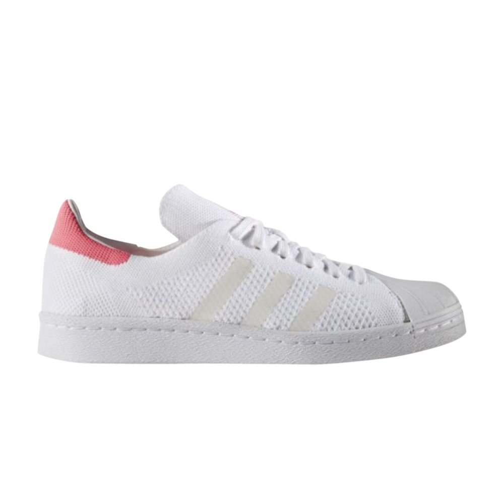 Pre-owned Adidas Originals Wmns Superstar 80s Primeknit 'white Solar Pink'