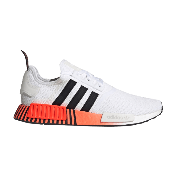 Size 10.5 NMD R1 Glitch White Solar Red