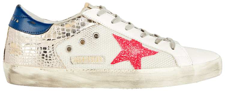 Golden Goose Wmns Superstar Silver Cocco Pink