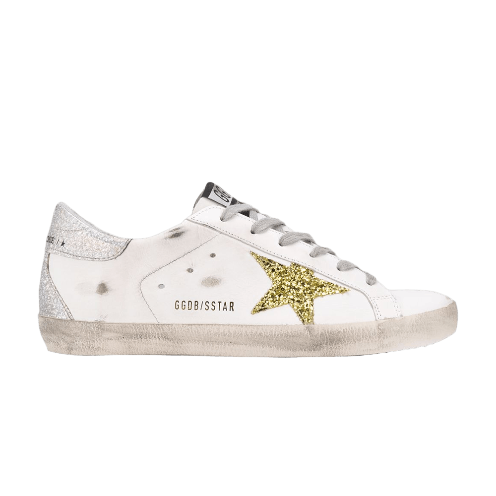 Golden goose white gold glitter