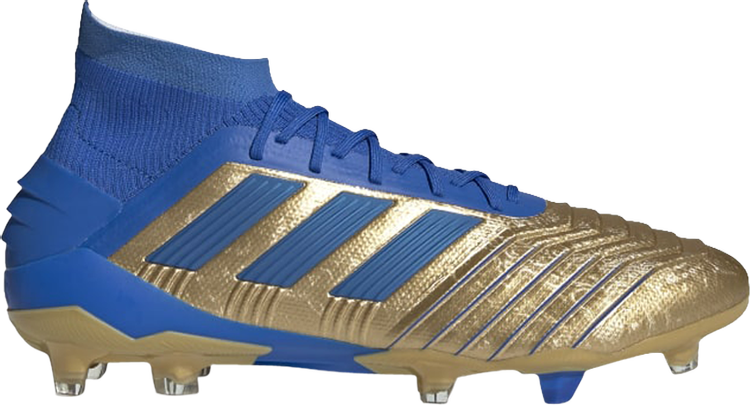 Adidas Mens Predator 19.3 FG Soccer Cleats Boots Gold Blue (F35596) Size - 8