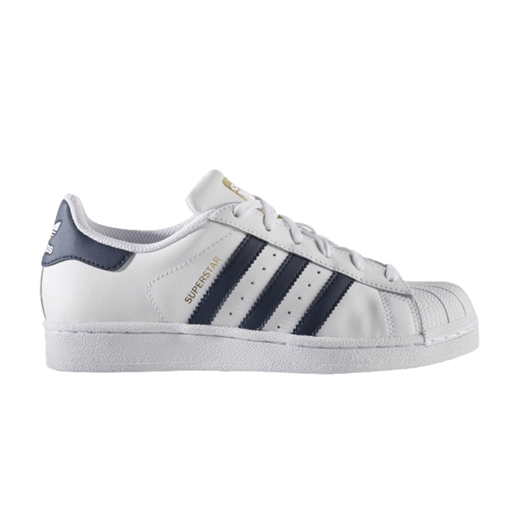 Adidas superstar foundation white navy shop