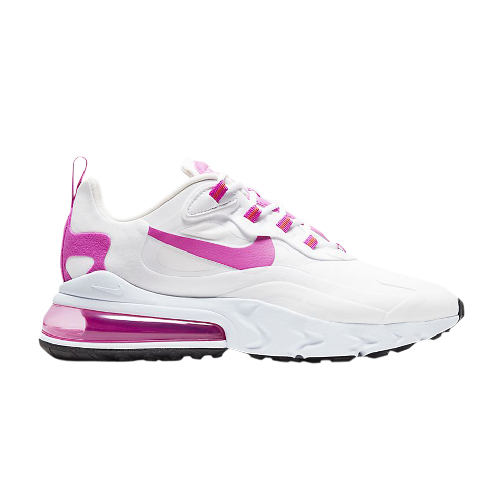 white and pink air max 270 react