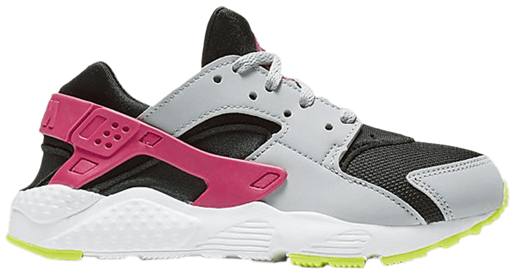 Nike Huarache Run PS Black Rush Pink Grey