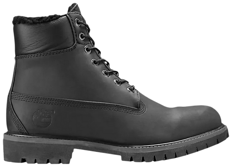 Timberland 6 Inch Fur Lined Black