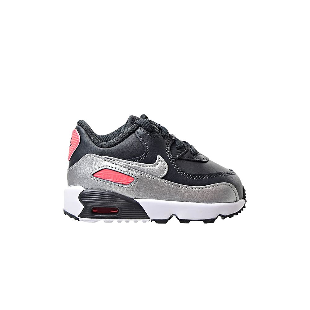 Nike Air Max 90 Leather TD 'Anthracite Metallic Silver' | Black | Infant Size 10 - 833379-009