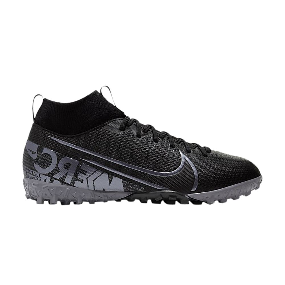 Pre-owned Nike Mercurial Superfly 7 Academy Tf Gs 'black Grey' | Kid's Size 4