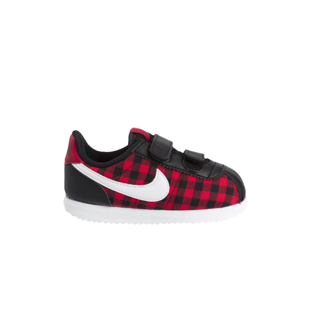 Pre-owned Nike Cortez Basic Txt Se Tdv 'plaid' | Red | Infant Size 5
