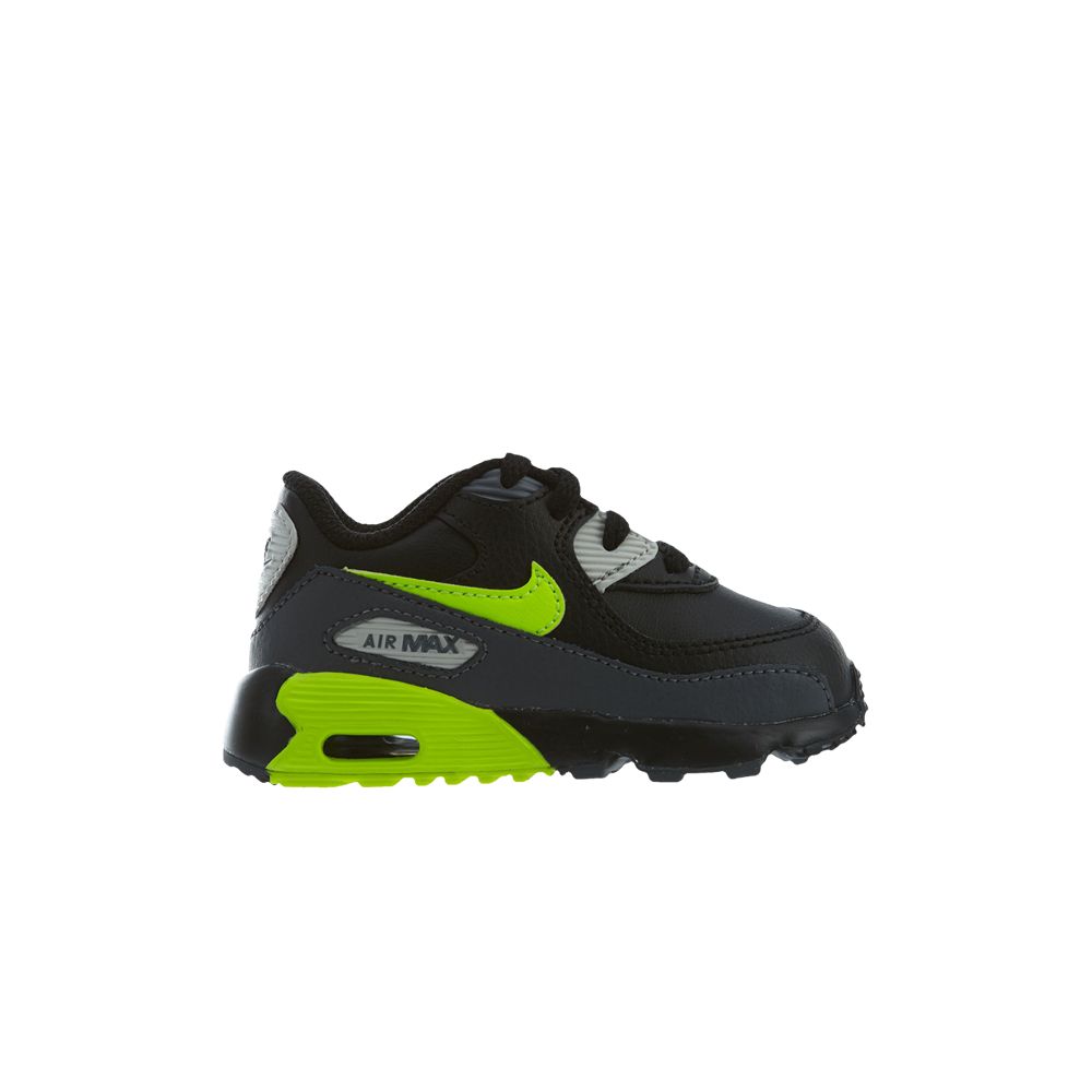 Pre-owned Nike Air Max 90 Leather Td 'dark Grey Volt' | Black | Infant Size 4
