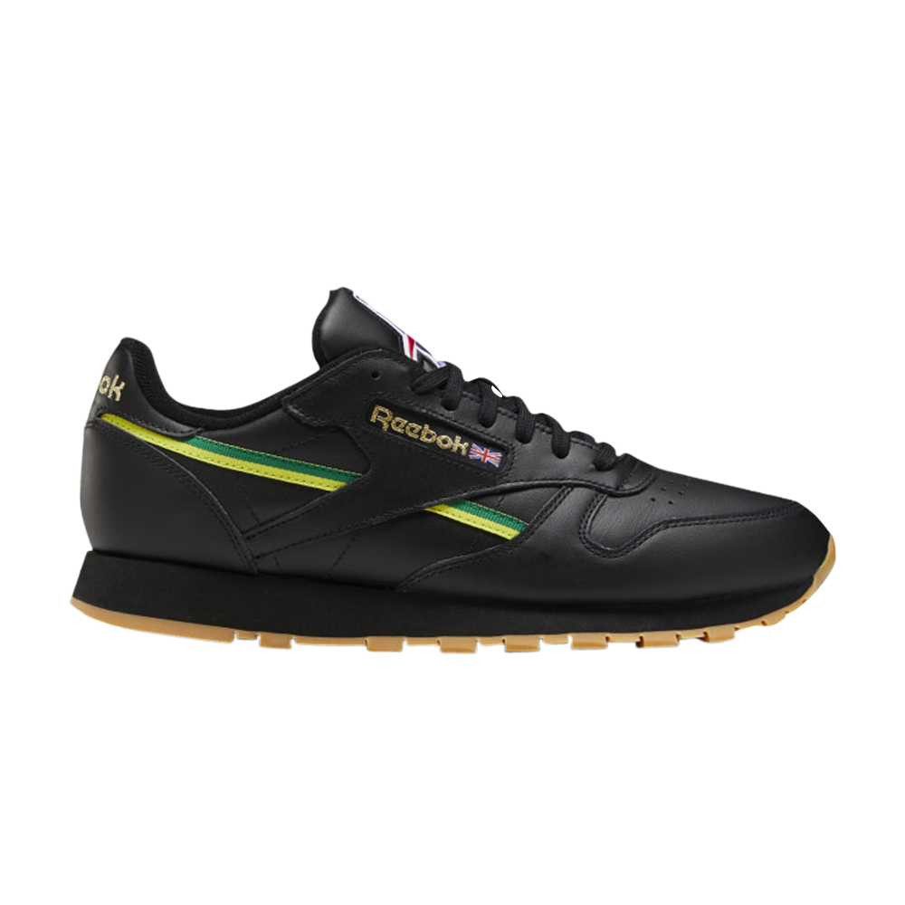 Pre-owned Reebok Classic Leather 'jamaican Flag' In Black