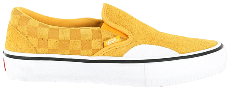 Vans Slip On Pro Hairy Suede   Banana Checker