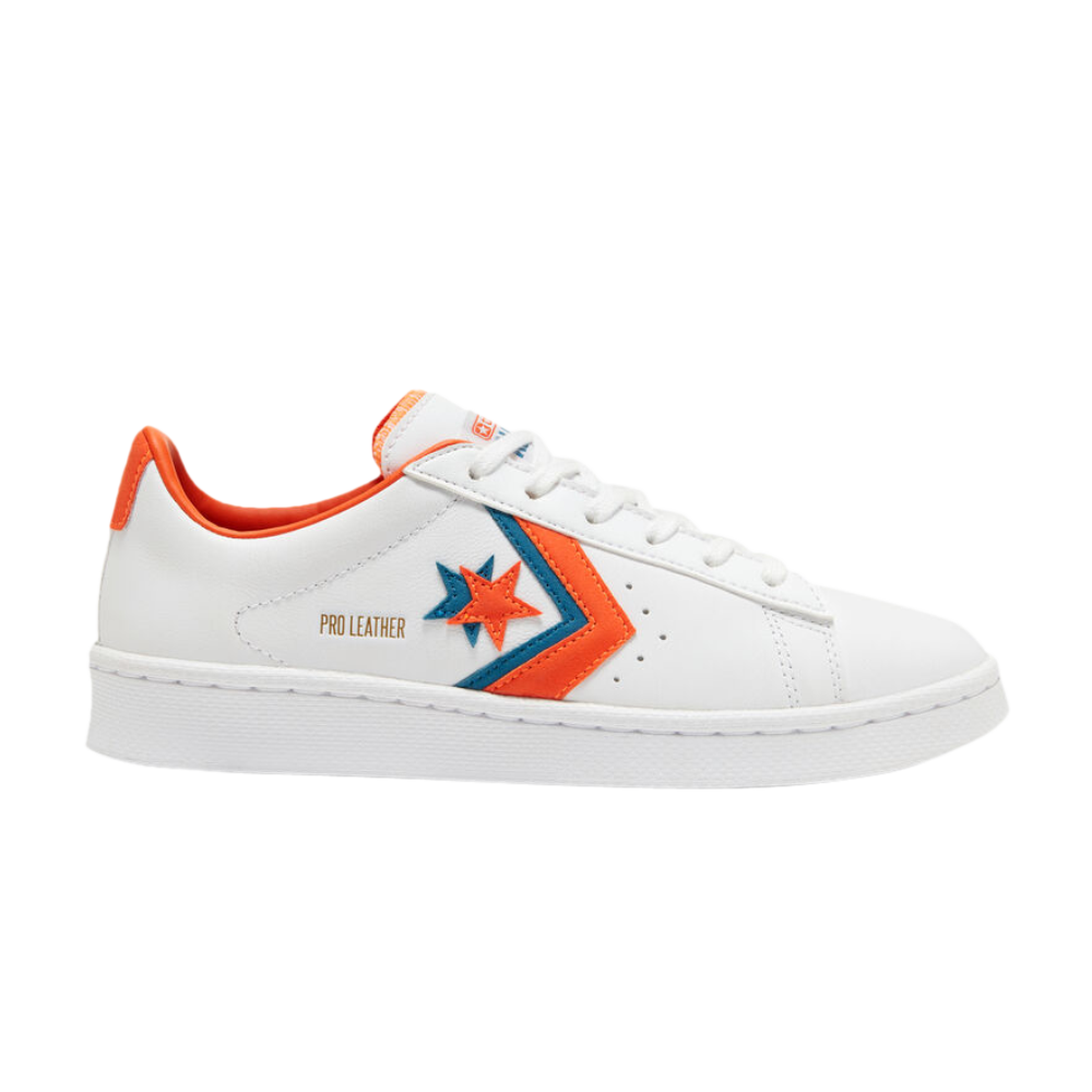 Pre-owned Converse Pro Leather Low 'sunblocked - Bold Mandarin' In White