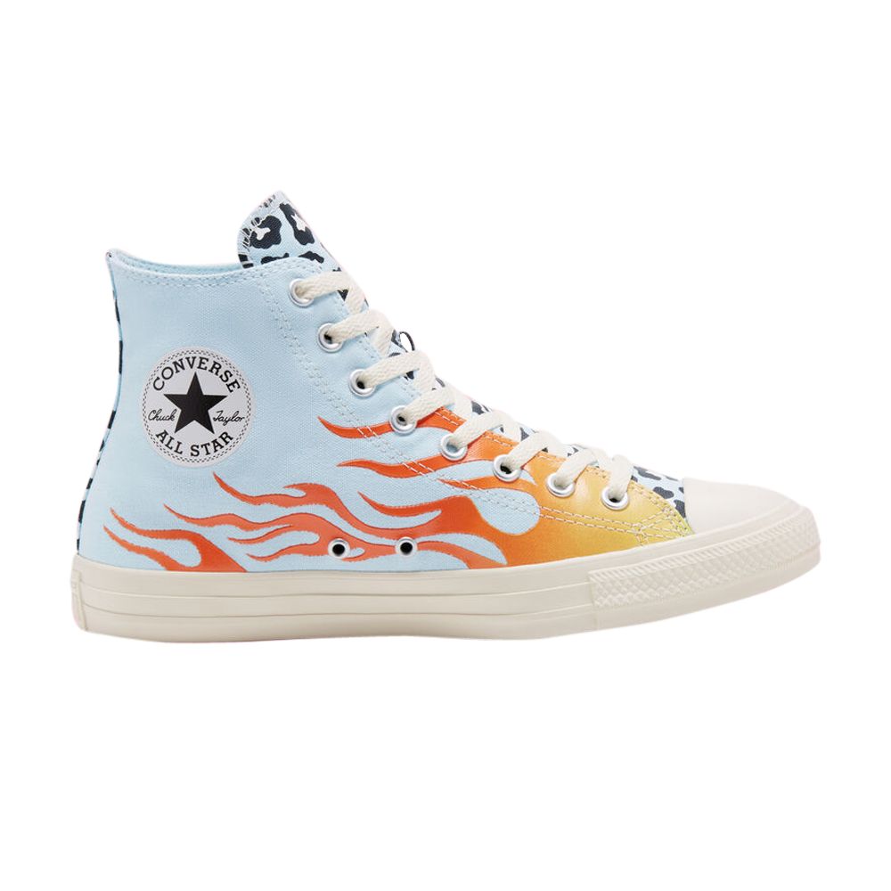 Converse Chuck Taylor All Star High 'Twisted Archive Print - Flame' | White | Men's Size 3