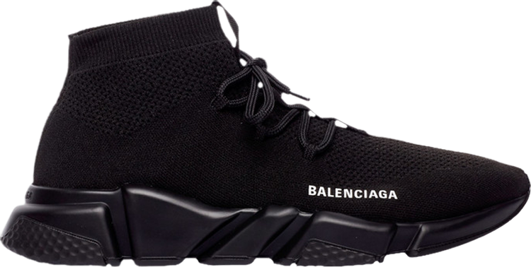 Balenciaga Wmns Speed Lace Up Trainer 'Knitted Black'