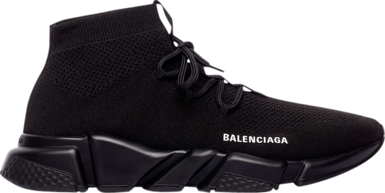 Balenciaga Speed Lace Up Trainer 'Knitted Black'