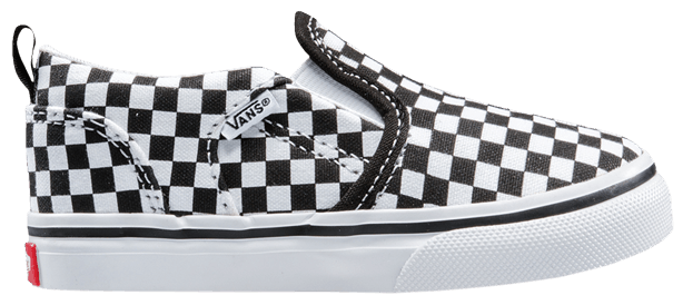 Vans Asher V Toddler Checkers   Black White