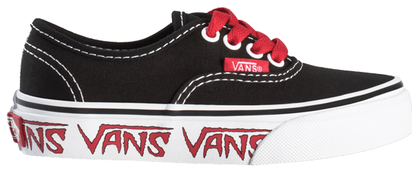Vans Authentic Toddler Sketch Sidewall   Black Red