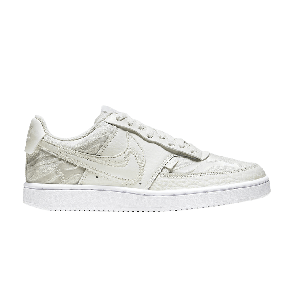 Nike court vision low premium sneakers in sail white and aura Clearance