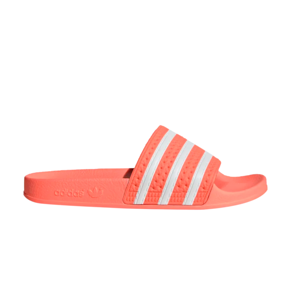 Pre-owned Adidas Originals Wmns Adilette Slides 'semi Flash Orange' In Pink