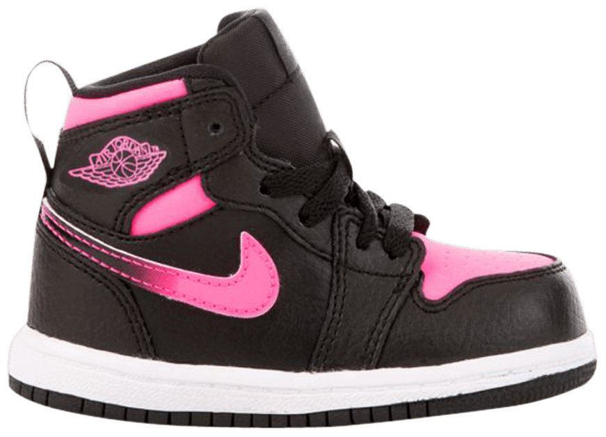 hyper pink and black jordan 1