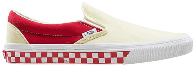 Racing red vans slip hot sale ons