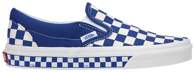 Vans Classic Slip On Nextor Checkerboard   True Blue