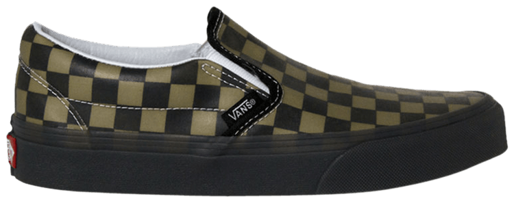 Vans Classic Slip On Translucent Rubber   Black Checkerboard