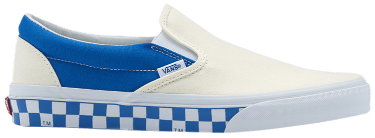 Vans Classic Slip On Sidewall Check   Imperial Blue