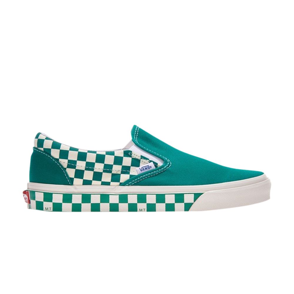 Pre-owned Vans Classic Slip-on 'sidewall Check - Ultramarine Green'